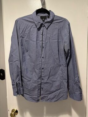 Worthington Blue Pinstripe Button-Down Shirt Size 12